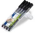 Produktbild: STAEDTLER Folienstift Folienschreiber Lumocolor permanent F 4-er Etui schwarz