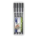 Produktbild: 1-20x STAEDTLER Lumocolor Permanent-Marker 318F, schwarz, 4er Etui