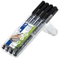 Produktbild: 4 STAEDTLER Lumocolor Permanent-Marker 318F, schwarz, 4er Etui
