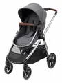 Produktbild: Maxi-Cosi Kinder-Buggy MC ZELIA3 TWILLIC GREY FR (CHROME FRAME & BROWN LEATHER), Luxuriöses, erstklassiges Design  2-in-1-Sitzeinheit Leicht zusammenk…