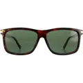 Produktbild: Polaroid Rectangle Mens Dark Havana Green Polarisierte Sonnenbrille