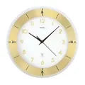 Produktbild: AMS 5850 Wanduhr Funk Funkwanduhr analog messing farben rund Glas und Aluminium