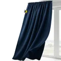 Produktbild: BEAUTEX Verdunkelungsgardine mit Kräuselband U-Band, Blackout Vorhang Blickdicht abdunkelnd, Größe und Farbe wählbar (Breite: 140 cm, Höhe: 145 cm, Navyblau)