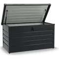 Produktbild: Juskys Metall Aufbewahrungsbox Limani 380 Liter - Outdoor Box - wasserdicht, abschließbar - Gartenbox, Auflagenbox, Kissenbox für Garten Anthrazit - Grau