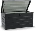 Produktbild: Juskys Metall Aufbewahrungsbox Limani 380 Liter - Outdoor Box - wasserdicht, abschließbar - Gartenbox, Auflagenbox, Kissenbox für Garten Anthrazit