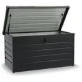 Produktbild: Juskys Metall Aufbewahrungsbox Limani 380 Liter - Outdoor Box - Wasserdicht, Abschließbar - Gartenbox, Auflagenbox, Kissenbox Für Garten Anthrazit