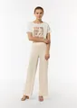Produktbild: comma Chinos Hose Fließende Satin-Hose mit weitem Bein und elastischem Bund