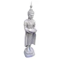 Produktbild: Aspinaworld Gartenfigur, Asien Buddha Figur Tempelwächter Figur mit Schale, 76 cm, Figur für den Garten, wetterfeste Deko