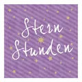 Produktbild: 20 Servietten - 'Sternstunden' lila Weihnachten 33 x 33 cm Winter Weihnachten
