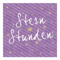 Produktbild: Servietten 'Sternstunden' lila (20 Stück) für Weihnachten, Hochzeit oder Feste