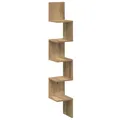 Produktbild: vidaXL Wand-Eckregal Artisan-Eiche 20x20x127,5 cm Holzwerkstoff, Wandregal, Wandablage, Wandeckregal, Eckregal, Hängeregal, Schweberegal, Regal