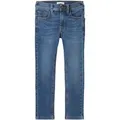Produktbild: 5-Pocket-Jeans TOM TAILOR, Jungen, Gr. 110, N-Gr, blau (blau denim), Denim/Jeans, Obermaterial: 65% Baumwolle, 34% Polyester, 1% Elasthan, unifarben, slim fit normal, Jeans 5-Pocket-Jeans, in Slim Fit Passform und mit Stretch