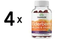 Produktbild: 4 x Swanson Elderberry Gummies with Zinc & Vitamin C, Berry - (291,46 EUR/kg)