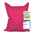 Produktbild: Lumaland Riesen-Sitzsack XXL 140x180 cm | Wasserfestes Indoor & Outdoor Liegekissen mit über 3 Mio. anpassungsfähigen EPS-Perlen | Bean Bag mit waschbarem Bezug [Pink]