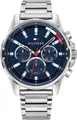 Produktbild: Tommy Hilfiger Multifunktionsuhr MASON 1791788, Quarzuhr, Armbanduhr, Herrenuhr, Datum, Edelstahlarmband