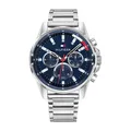 Produktbild: Tommy Hilfiger Multi Zifferblatt Quarz Uhr für Herren mit Silbernes Edelstahlarmband - 1791788