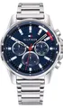 Produktbild: Tommy Hilfiger Herren Uhr 1791788 – Edelstahl Blaues Zifferblatt Multifunktion