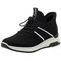 Produktbild: Rieker Ready2GO Slip-On Sneaker Schlupfschuh, Halbschuh, Freizeitsneaker mit MemoSoft-Innensohle schwarz 42 EU