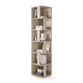 Produktbild: CORNER Eckregal in Eiche Sonoma Optik - Platzsparendes Standregal mit 6 offenen Fächern für Wohnzimmer, Jugendzimmer oder Flur - 38 x 186 x 38 cm (B/H/T)