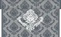 Produktbild: Sovie HOME Tischläufer Giorgio in GRAU, 40cm x 4,80m, 1 Stück, alle 30cm perforiert, aus Linclass® Airlaid, barockes Ornamentdesign, edle Einweg-Tischdeko in Stoffoptik