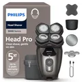 Produktbild: PHILIPS Head Shaver Pro Series 9000 – Glatzenrasierer für Männer und Frauen, flexibler 360grad-Scherkopf und ComfortCut-Klingen für eine gründliche Rasur, sanft zur Haut, Modell HS9980/15