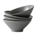 Produktbild: Jiwoo Ramen Schüssel Set 4-teilig Suppenteller Ø 20cm Tiefe Teller Set Hochwertige Bowl Schüssel mikrowellen spülmaschinengeeignet, Japanische Suppenschale für Ramen Suppe Salat Spaghetti