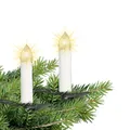 Produktbild: Gartenpirat Baum-Lichterkette 14,5 m mit 30 LED-Kerzen warmweiß Timer Weihnachtsbeleuchtung für Innen & Außen