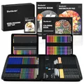 Produktbild: Shuttle Art 103 teiliges Zeichenset, Malset, Künstler Set, mit Buntstifte, Zeichenstifte, Aquarellstifte und Graphitstifte in einem Federmäppchen, für Kinder, Erwachsene zum Zeichnen geeignet