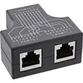 Produktbild: Inline® Cat.5e STP T-Adapter (Port-Doppler), RJ45 Buchse an 2X RJ45 Buchse