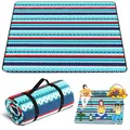Produktbild: USHOP Picknickdecke,200 cm x 200 cm Campingdecke mit wasserdichte und Thermische Lsolierung Unterseite,Waschbar Strandunterlage,mit Griff Picknick-Matte für Outdoor, Camping, Strand, Park