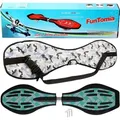 Produktbild: FunTomia® mit LED-Rollen - 2844 - Design türkis Flechte - Waveboard ORIGINAL - Türkis