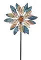 Produktbild: Kobolo Windrad Dekostecker Ornament XXL, 50x195 cm, Mehrfarbig, XXL Metallwindrad, wetterfest & stabil, dekorativer Gartenstecker für Beet, Rasen & Vorgarten