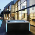 Produktbild: Tronitechnik® Outdoor Whirlpool Spa GALERA außen Badewanne weiß 190cm x 130cm mit Heizung, Hydromassage und Farblichtherapie