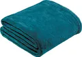 Produktbild: REDBEST Microfaserdecke Amarillo, Fleece-Wohndecke, Sofadecke türkis Größe 150x200 cm - kuscheliger Teddyfleece, extra weich warm, pflegeleicht, waschbar