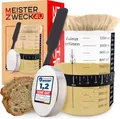 Produktbild: MEISTERZWECK4U Sauerteig Starter Set zum Brot backen - 1100ml Gärglas + Zubehör