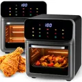 Produktbild: Retoo Heißluftfritteuse mit Backofenfunktion 12 L– Airfryer mit Sichtfenster & 10 Programmen 1350 W– Ölarmes Frittieren, Backen & Grillen für Zuhause & Familie