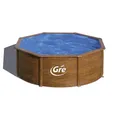 Produktbild: Gre Sicilia Pool-Set Rundbecken Holzoptik 120 x Ø 300 inkl. Sandfilterung