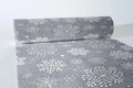 Produktbild: Mank Airlaid Tischläufer 40 cm x 24 m Tischdecken Rolle stoffähnlich praktische Einmal-Tischdecke für Weihnachten 1 Stück Steven (Silbergrau)