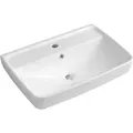 Produktbild: Aqualine - Sanitärkeramik - Waschtisch 60x40 Cm, Mit Überlauf, Hahnloch, Weiß Tu0351