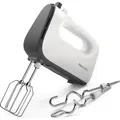 Produktbild: Philips Handmixer 5000 Series, 5 Geschwindigkeitsstufen + Turbofunktion, 450 W, Grau (HR3741/00) - Weiß