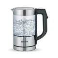 Produktbild: Severin WK 3458 Digitaler Mini Glas-Wasserkocher 1100W 0,5l transparent/schwarz/silber