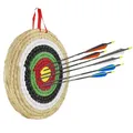 Produktbild: Stronghold Strohzielscheibe - 50 x 50 x 5 cm - 3-lagig; Zielscheibe Bogenschießen, mit Pfeil und Bogen auf festes Stroh, Traditioneller Bogensport