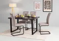 Produktbild: HELA Essgruppe GISELLE Esszimmer, Essgruppe, Sitzgruppe TOPSELLER!, (Set, 5-tlg., 5er Set, Tisch plus 4 Stühle), Esstisch U-Gestell Metall, Tischplatte mit Baumkante, OTTOs Choice