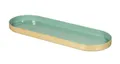 Produktbild: Rayher Metall Deko Tablett, länglich, eukalyptus, 28x10x1,5cm, 2farbig, mit Moosgummi Pads, 46802502