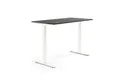 Produktbild: Soennecken Schreibtisch Schreibtisch 1800x605-1255x800mm Platte anthrazit Gestell weiß