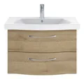 Produktbild: Pelipal Serie 6005 Sprint Komplett-Set Waschtischunterschrank Mineralmarmorwaschtisch 820 mm - Riviera Eiche quer - SET-016-003