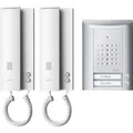 Produktbild: Schneider Electric Ritto Türsprechanlage, Entravox, Komplettset für 2-Familienhaus, Gegensprechanlage mit Beleuchtung und Klingeltasten, silber/weiss, Artikelnummer 1841220