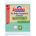 Produktbild: Spontex Spültuch Schwammtuch Classic PEFC, 5 Stück, Antibac, Mischgewebe, 18 x 25 cm, farbig sortiert