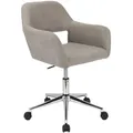 Produktbild: SVITA JILL Drehstuhl höhenverstellbar mit Armlehnen Stoff-Bezug Grau
