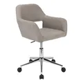 Produktbild: SVITA JILL Drehstuhl höhenverstellbar mit Armlehnen und Rollen Stoff-Bezug Grau